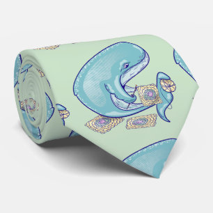Whale Crocheting Tie