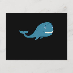Whale design funny whale fish sea cute ocean gift postcard