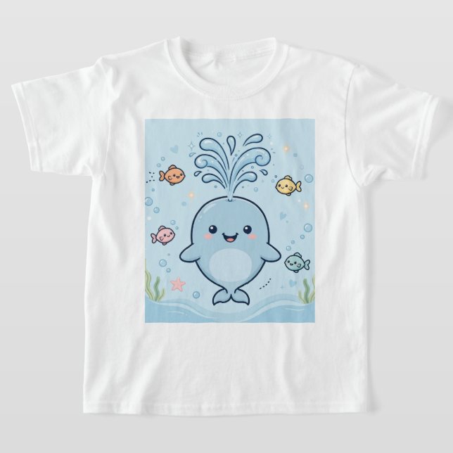Whale design t shirt (Laydown)