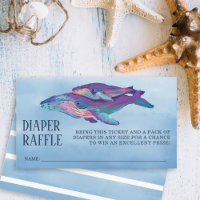 Whale Diaper Raffle Baby Shower