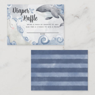 Whale Diaper Raffle Card Insert