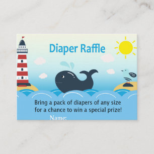 Whale Diaper Raffle Tickets