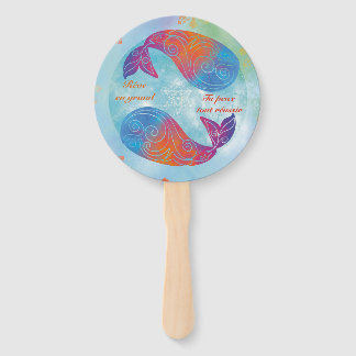 Whale dream hand fan