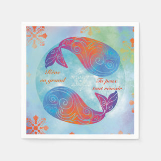 Whale dream napkin