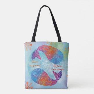 Whale dream tote bag