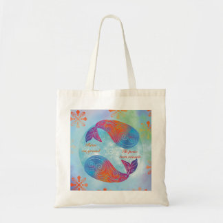 Whale dream tote bag