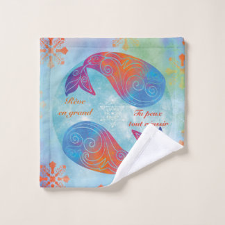 Whale dream wash cloth