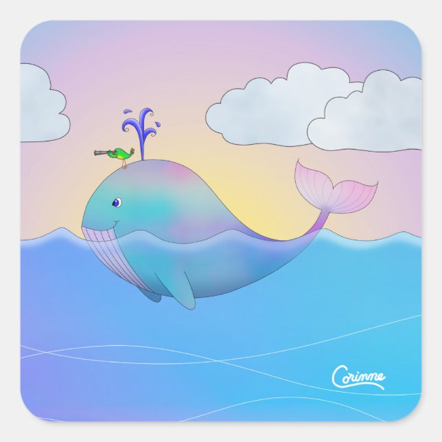 Whale - Envelope Stickers (Front)