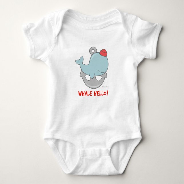 WHALE HELLO BABY BODYSUIT (Front)