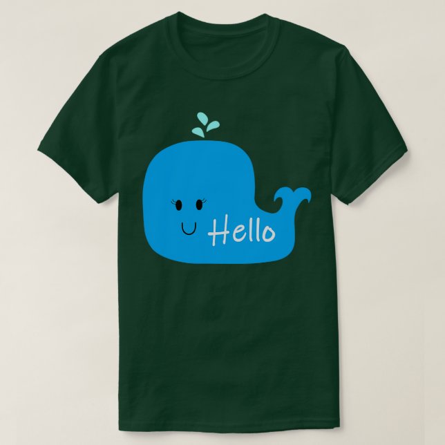 Whale Hello Pun T-Shirt (Design Front)