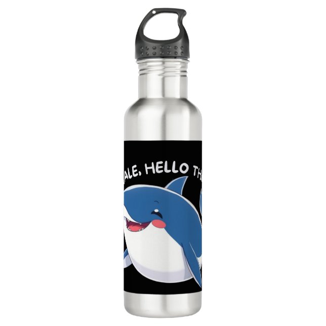 Whale Hello There 710 Ml Water Bottle (Front)
