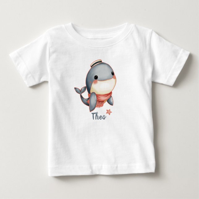 Whale Hello There! Baby T-Shirt (Front)