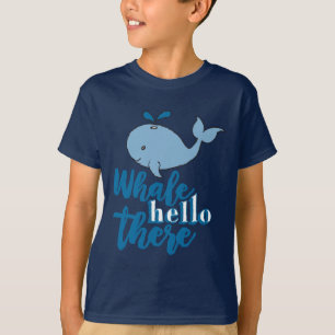 Whale Hello There Whale Cartoon Cute Baby Whale De T-Shirt