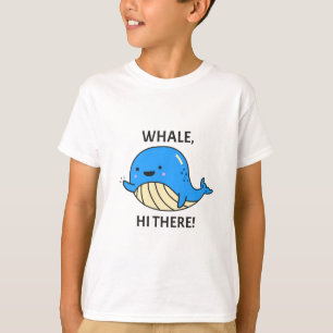 Whale hi there,  kids basic T shirt 