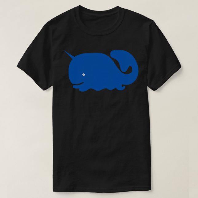 Whale horn unicorn whale animals T-Shirt (Design Front)