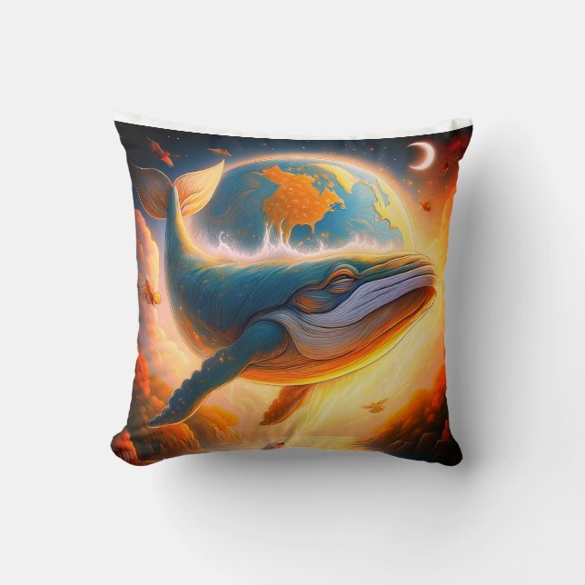 Whale I wonder Cushion (Front)