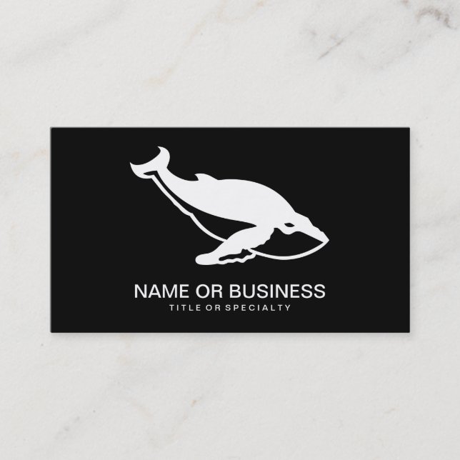 whale icon business card (Front)