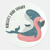 Whale in pool baby shower