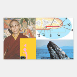 Whale in the Nail Rectangular Sticker