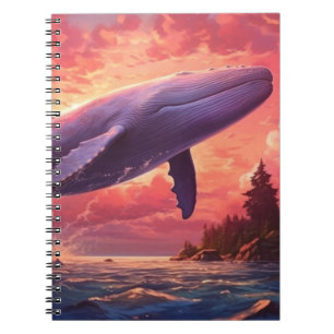 Whale in the pastel sky  notebook