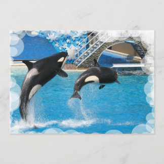 Whale Invitation Postcard
