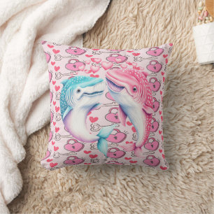 Whale Love: A Romantic Tale of Affectionate Souls Cushion