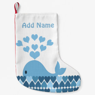 Whale Love Small Christmas Stocking