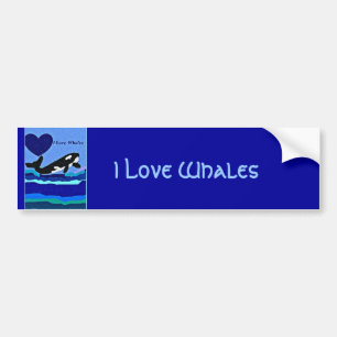 Whale Lover Killer whale bumper sticker