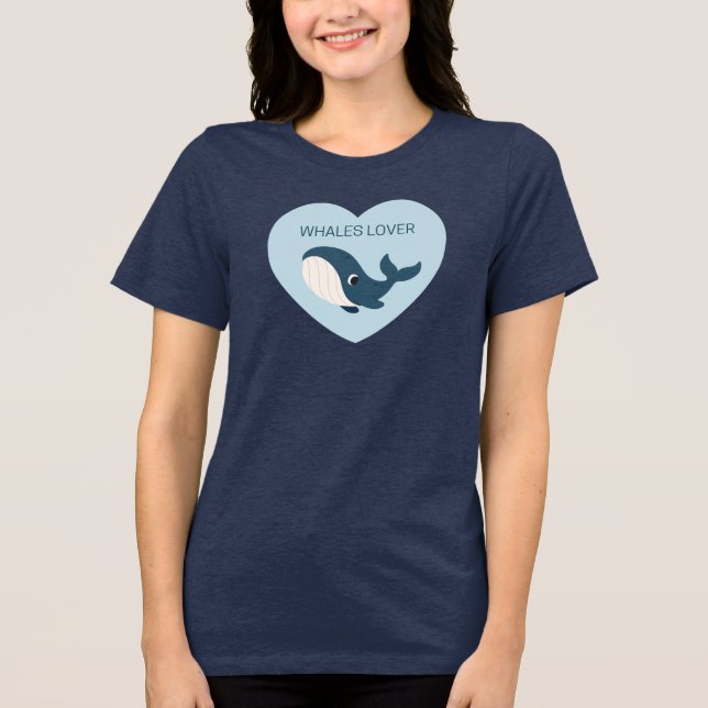 Whale Lover Tri-Blend Shirt (Front)