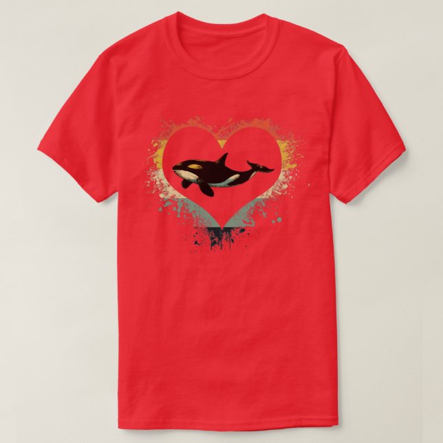 Whale Lovers Orca T-Shirt (Design Front)