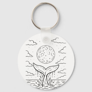 Whale Moon Dive   Ocean Night Sky Tee   Cosmic Sea Key Ring
