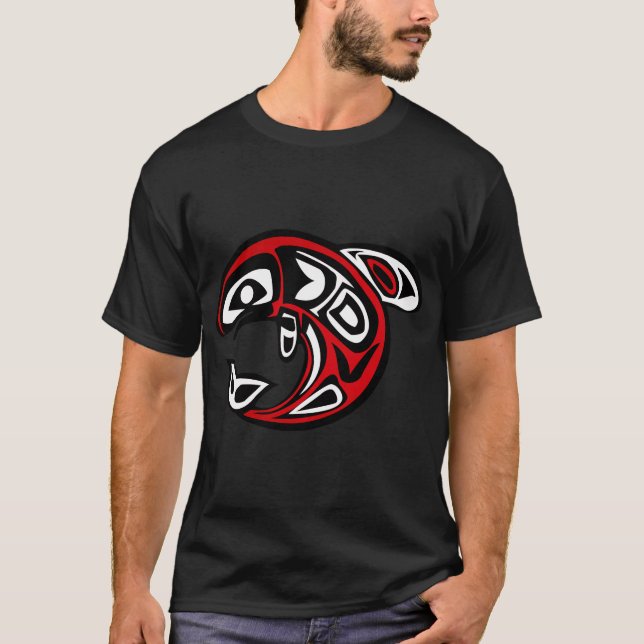 Whale, Nature, Haida T-Shirt (Front)