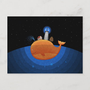 Whale (Night) Postcard
