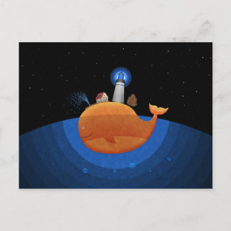 Whale (Night) Postcard