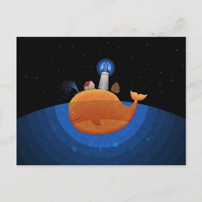 Whale (Night) Postcard (Front)