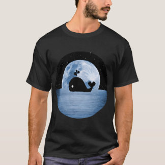 Whale Night Swim - Blue T-Shirt