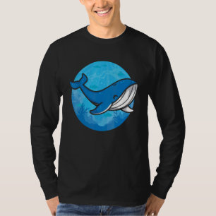 Whale Ocean Biologist Zookeeper Cute Blue Whale Se T-Shirt