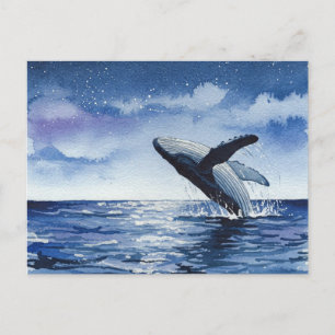 Whale Ocean Postcard