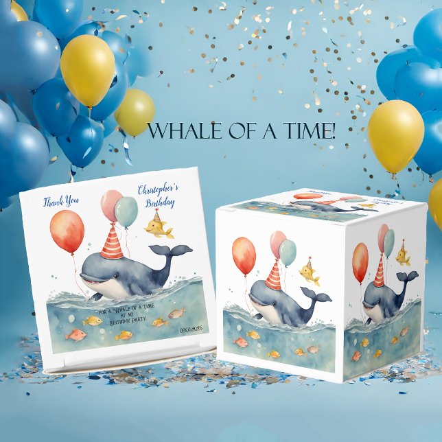 Whale of a Time Boy's Birthday Favour Box (Creator Uploaded)