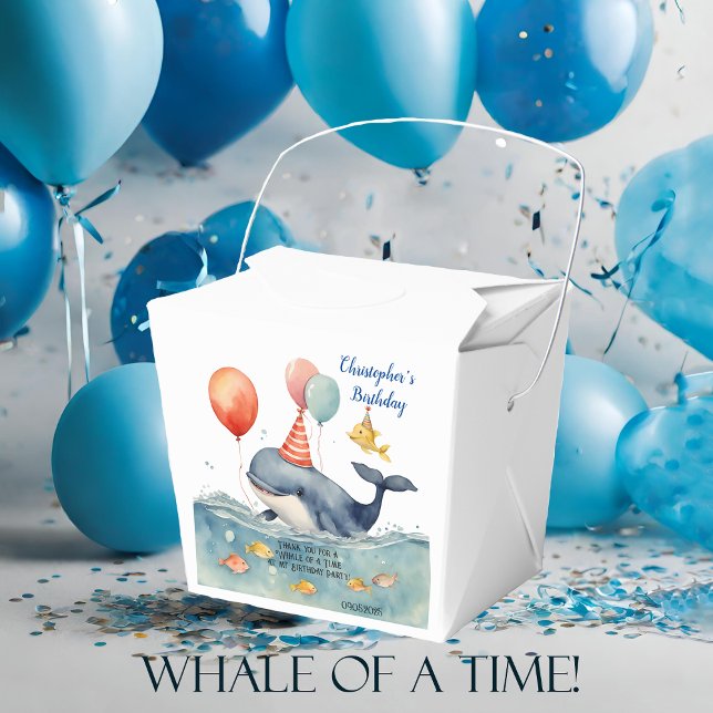 Whale of a Time Boy's Birthday Thank You Favour Box (Creator Uploaded)