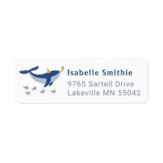 Whale of a Time Return Address Labels (Front)