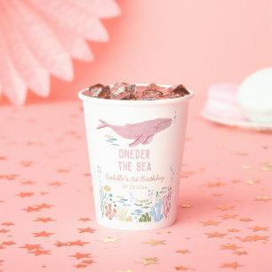 Whale Oneder The Kids 1st Birthday  Paper Cups