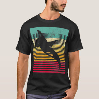 Whale Orca Retro Men Women Novelty Vintage Funny  T-Shirt