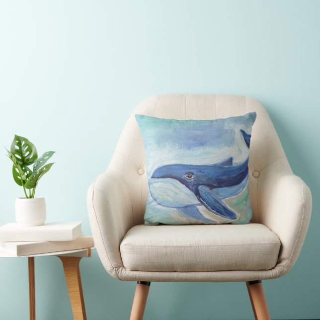 Whale Painting  Cushion (Chair)