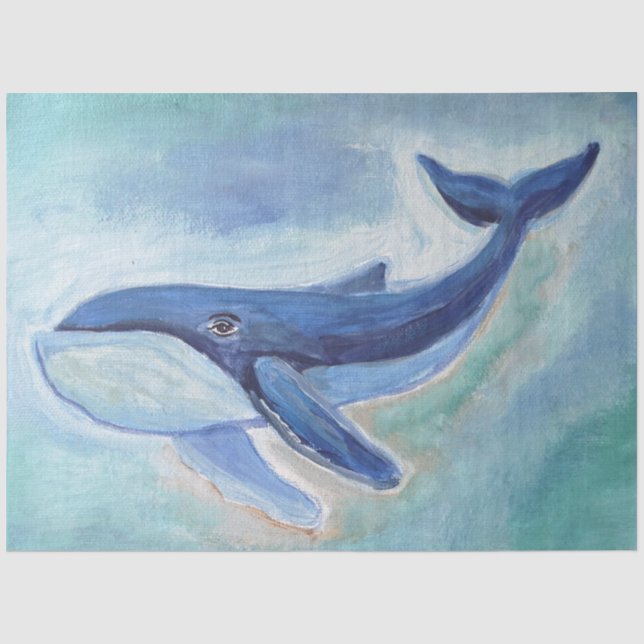 Whale Painting  Tissue Paper (Front)