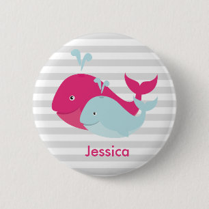 Whale Pals 6 Cm Round Badge