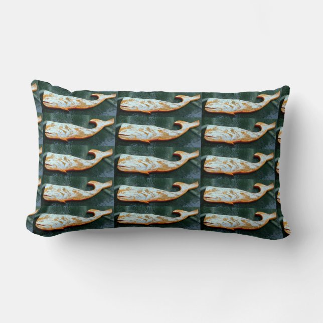 whale pattern pillow (Front)