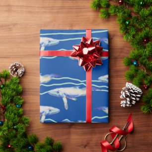 Whale Pattern Wrapping Paper