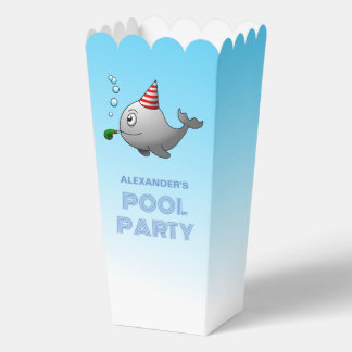 Whale Pool Party Birthday Favour Box