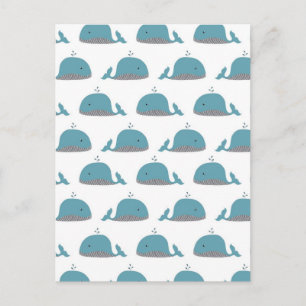 Whale Print Postcard